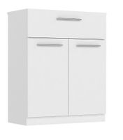 Emaga KOMODA SZAFKA LARO 2D1S 2 DRZWI 1 SZUFLADA BIAŁY MAT