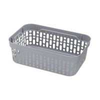 Koszyk organizer pojemnik do przechowywania plastikowy 18x12x6 cm szary