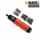 Wkrętak Elektryczny Śrubokręt Wkrętarka Black&Decker A7073+Zestaw Bitów 6V