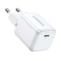 Szybka ładowarka sieciowa GaN USB C 30W PD Ugreen Nexode Mini - biała
