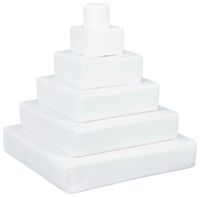 Zestaw 6 klocków piankowych Piramida (biały)