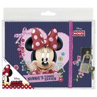 pamiętnik twarda oprawa kłódka myszka minnie derform