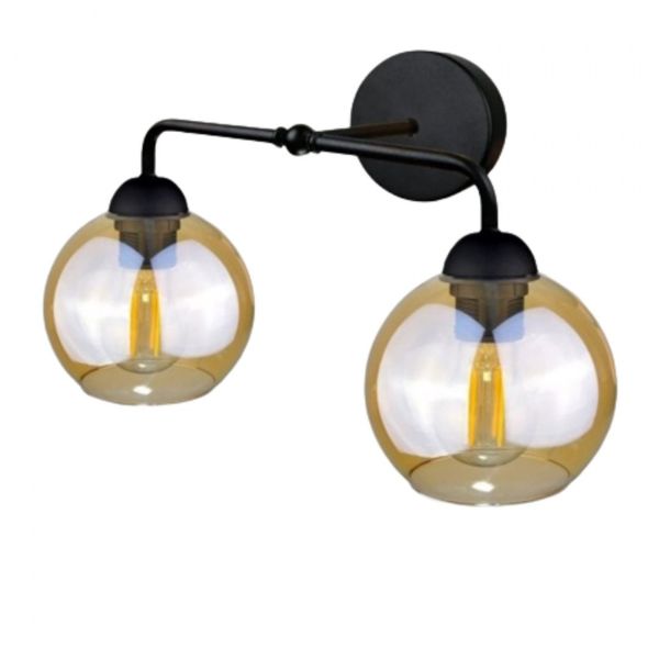 Kinkiet 2xE27 MELLE BLACK zdjęcie 2