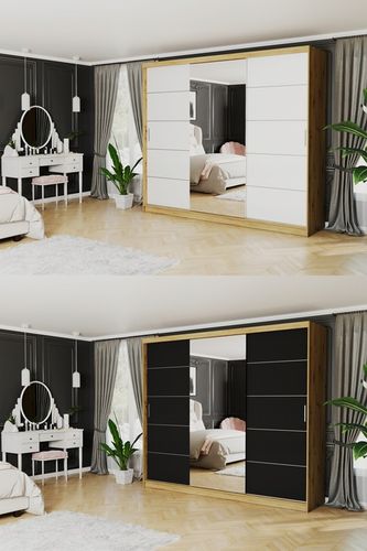 Szafa przesuwna Norvio I 250 cm z lustrem na Arena.pl