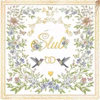 Karnet Kwadratowy Ślubny, Barokowo