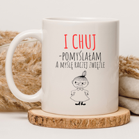 CHAMSKI KUBEK BEZ CENZURY | ŚMIESZNY PREZENT | DO PRACY BIURA DOMU | 330 ml