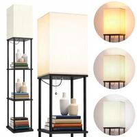 Lampa Stojąca Podłogowa 2w1 Lampka LED E27 Półka Regał Do Czytania 160cm