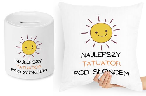 Dla Tatuażysty Zestaw Poduszka + Skarbonka Prezent Z Nadrukiem Ze Zdjęciem na Arena.pl