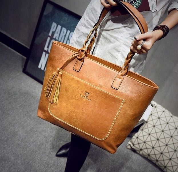 Damska Torebka Shopper Duża A4 Pojemna Klasyczna zdjęcie 5