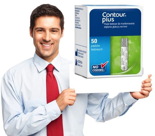 CONTOUR PLUS 50 pasków DO POMIARU GLUKOZY do glukometru na Arena.pl