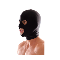 maska fetish fantasy series spandex 3 hole hood black pipedream
