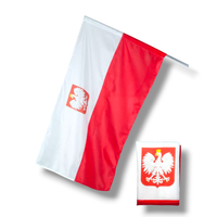 Flaga Polski Z Godłem 115X70 Cm Biało-Czerwona Patriotyczna