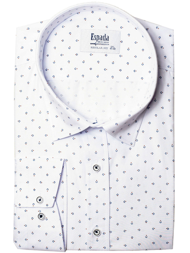 Espada duża koszula męska biała casual drobny wzorek duży rozmiar regular 5XL-51/52 na Arena.pl