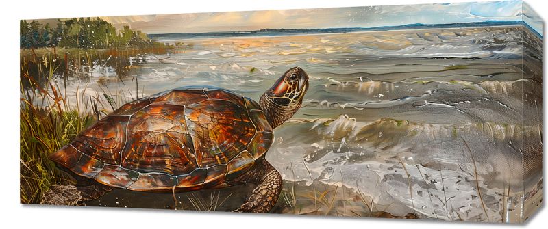 Obraz 70x30cm Nadmorski Żółw zdjęcie 1