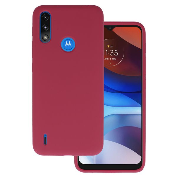 Silicone Lite Case do Motorola Moto E7 Power/E7i Power bordowy zdjęcie 1
