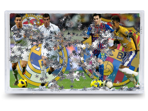 Akwarium - Ramka wodna 3D - Neymar, Messi na Arena.pl