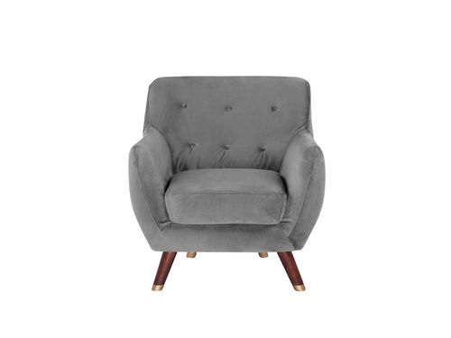 Fotel welurowy szary BODO na Arena.pl