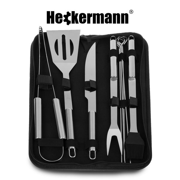 Zestaw Akcesoria Do Grillowania Heckermann In-Bbq9 - 9 Elementów + Ostrzałka Do Noży Heckermann Kd0371 zdjęcie 8