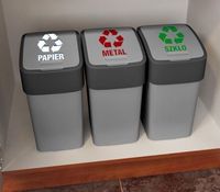 Kosz na śmieci kubeł segracja śmieci 50l szary uchylny fra