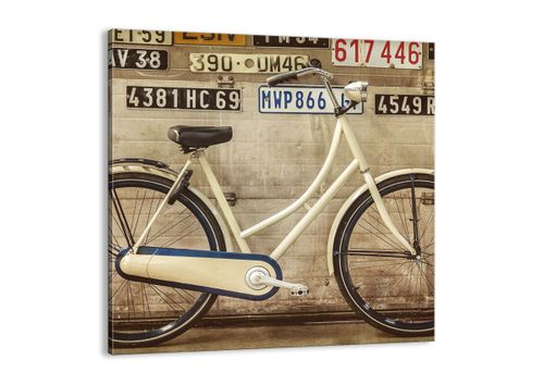 Obraz Na Płótnie - Rower Mur Tablica - 70X70 Cm - Ac70X70-3764 na Arena.pl