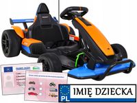 2X sportowy pojazd dla dzieci GOKART McLaren Drift + 2 silniki 150W tablica