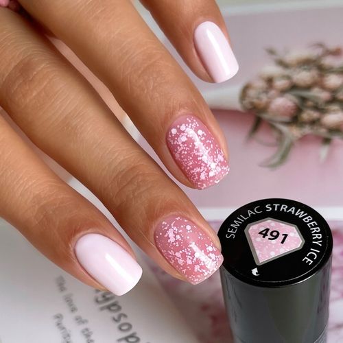 SEMILAC LAKIER HYBRYDOWY 491 STRAWBERRY ICE 7ml na Arena.pl