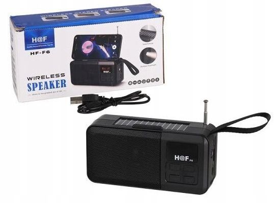 GŁOŚNIK BLUETOOTH BEZPRZEWODOWY SOLAR USB RADIO zdjęcie 9