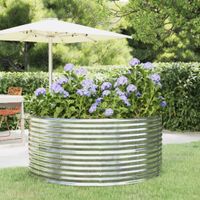 Podwyższona donica, malowana proszkowo stal, 140x140x68 cm