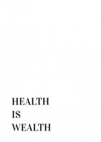 Plakat 50x70cm Z Napisami Nowoczesny Cytat Health Is Wealth