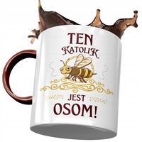 Kubek Bordowy Dla Katolika Jest Osom! Prezent Z Nadrukiem Ze Zdjęciem
