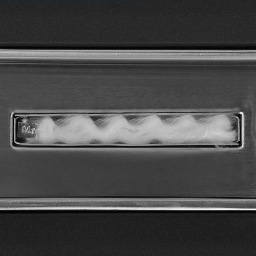 Kominek stołowy ze stali nierdzewnej, czarny, 350 x 182 x 14 na Arena.pl