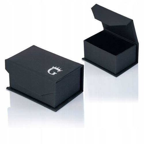 Duże srebrne spinki do mankietów Węgiel i Bursztyn SMW-027 na Arena.pl