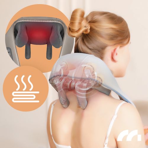 Bezprzewodowy Masażer do Szyi Karku Barków Shiatsu Pas Masujący Grzejący na Arena.pl