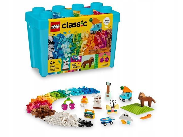 DUŻY ZESTAW PUDEŁKO klocków LEGO CLASSIC DLA DZIECI KREATYWNYCH 850el zdjęcie 1