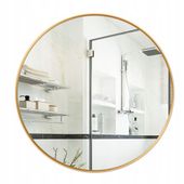Lustro ścienne okrągłe złote industrialne loft do salonu 70cm