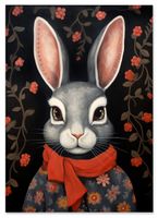 Plakat pokój dziecka królik zając 70x100 cm