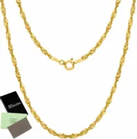 ZŁOTY ŁAŃCUSZEK DAMSKI SINGAPUR 50cm , ŁAŃCUSZEK SREBRO PRÓBA 925 POZŁACANY