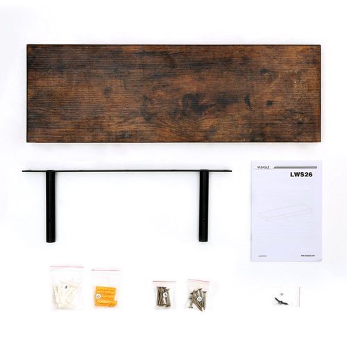 SONGMICS Półka ścienna 60x20x3,8cm BRĄZ na Arena.pl