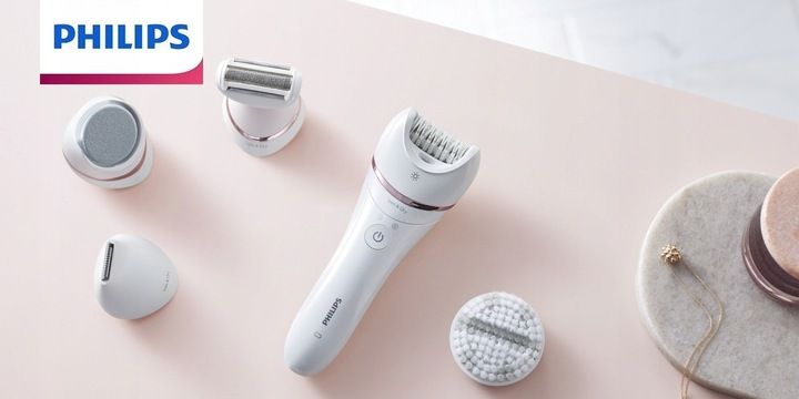 Depilator na sucho i na mokro Philips seria 8000 + 9 akcesoriów BRE740/10 zdjęcie 9