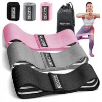 GUMY DO ĆWICZEŃ MATERIAŁOWE TAŚMY MINI HIP BAND ZESTAW 3 GUM NA POŚLADKI