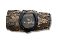 Oryginalny prezent NA SZCZĘŚCIE deska z podkową idealna na ozdobę do domu