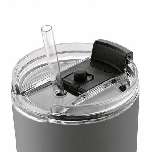 KUBEK TERMICZNY ze słomką PRÓŻNIOWY SZARY DUŻY Konighoffer Davos 1200 ml na Arena.pl