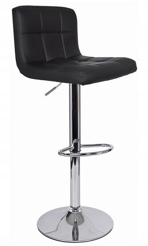 Hoker kuchenny obrotowy czarny z oparciem loft regulowany wysoki na Arena.pl