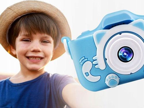 APARAT FOTOGRAFICZNY DLA DZIECI DZIECKA CYFROWY NIEBIESKI KOTEK TOBBI-TOYS na Arena.pl