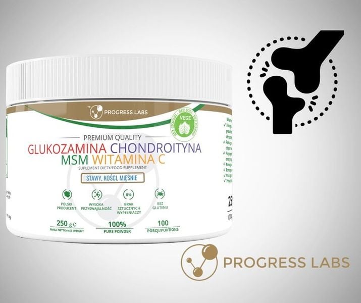 GLUKOZAMINA CHONDROITYNA MSM WITAMINA C VEGE 250g zdjęcie 2