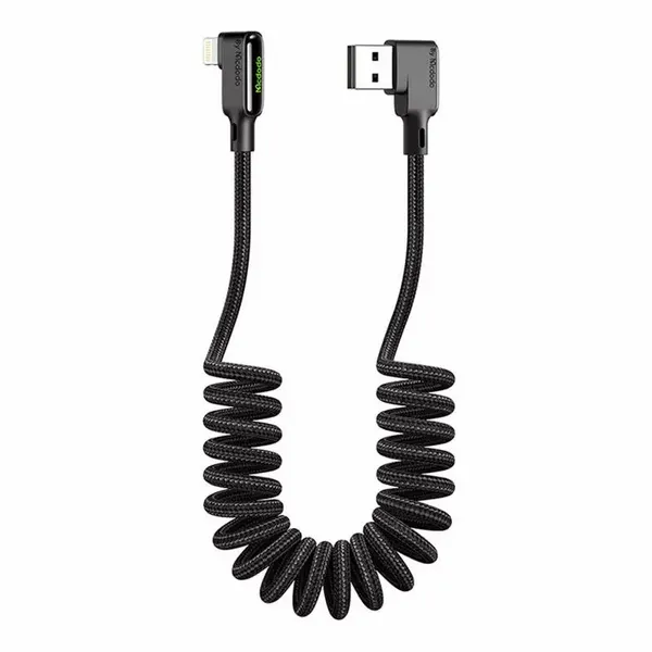 Kabel USB do Lightning, Mcdodo CA-7300, kątowy, 1.8m (czarny) zdjęcie 1