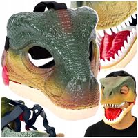 MASKA DINOZAURA T-REX TYRANOZAUR INTERAKTYWNA REGULOWANA DŹWIĘK RYK PREZENT