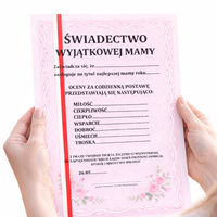 Świadectwo wyjątkowej mamy - prezent dla mamy DZIEŃ MAMY HIT ŚMIESZNE