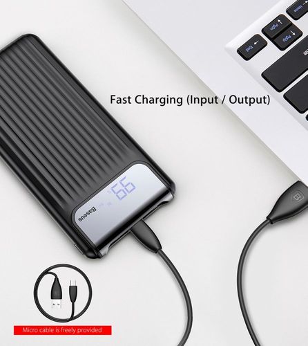 BASEUS THIN DIGITAL POWER BANK 10000MAH BLACK na Arena.pl