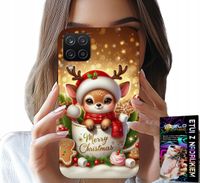 ETUI DO SAMSUNG GALAXY A22 5G - RENIFEREK SŁODKI RENIFER ŚWIĄTECZNE WZÓR